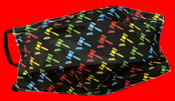 6/$20 Multicolor gavel face mask - Picture 1 of 4